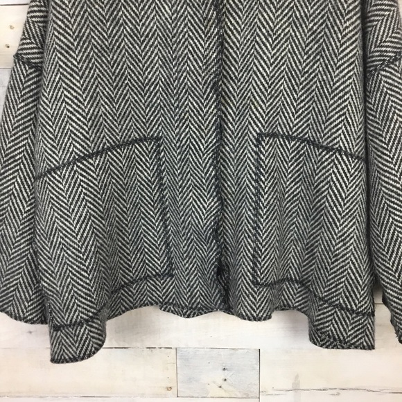 Cameleon Wool Herringbone Sweater Coat XS - Picture 3 of 8